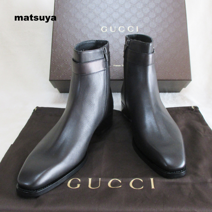 蔵在庫検索 / GUCCI グッチ インターロッキングGG 114415 レザーブーツ