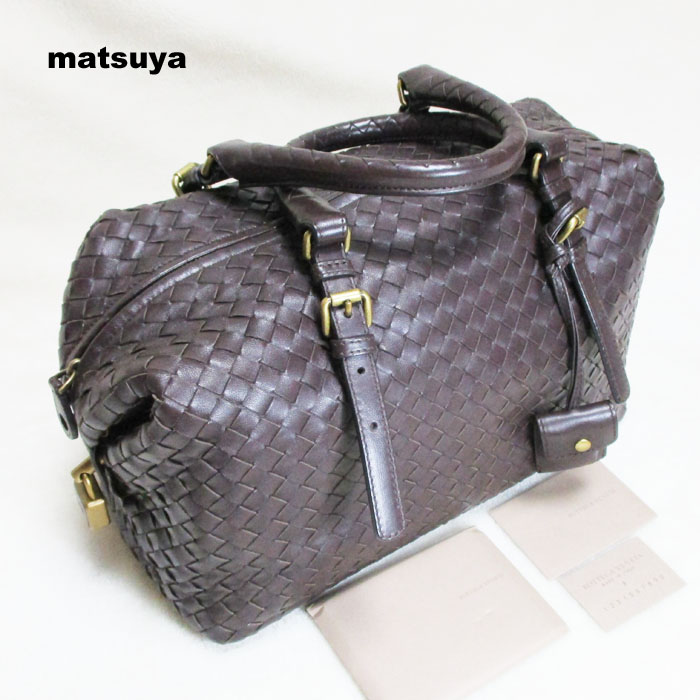 【新品】BOTTEGA VENETA　イントレチャート　ボストンバッグ　黒