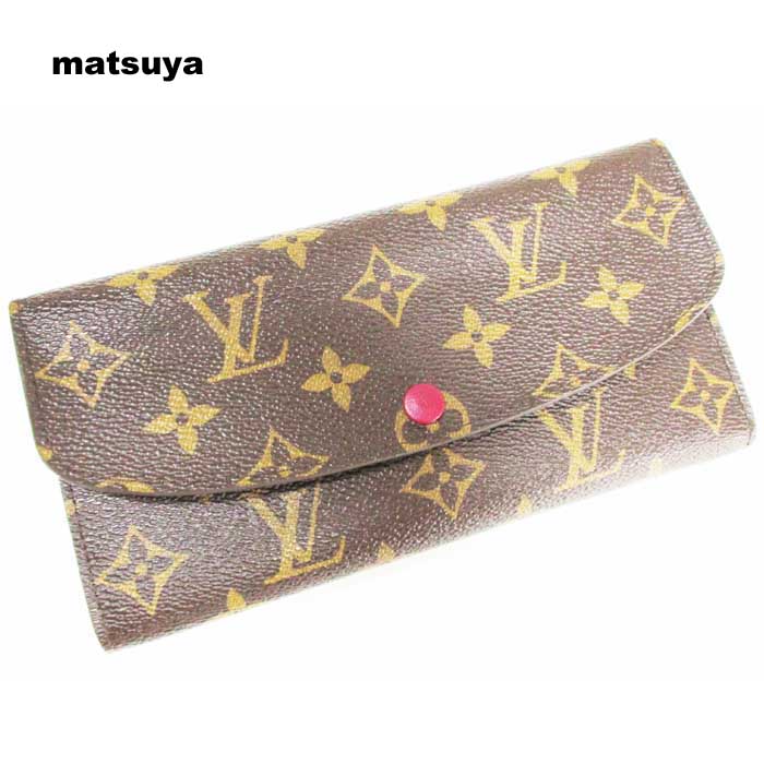 LV ルイヴィトン モノグラム ポルトフォイユ・エミリー 長財布 M60697 ピンクスナップ フューシャ